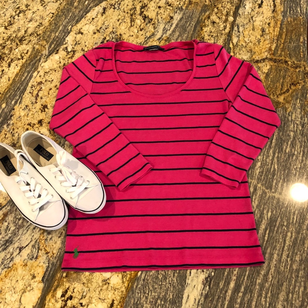COPY - EUC Ralph Lauren Sport Striped LS Tee